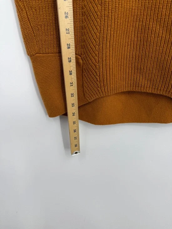 By Anthropologie Short-Sleeve Mock-Neck Sweater Mini Dress sz S - Picture 5 of 9